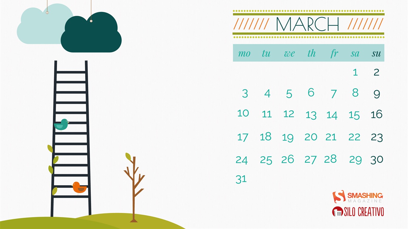 Bye Bye Black Clouds-march 2014 Calendar Wallpaper2014 - Smashing Magazine - HD Wallpaper 