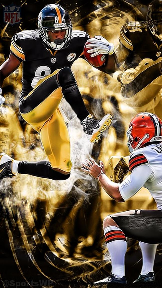 Football Wallpaper Steelers Antonio Brown - HD Wallpaper 