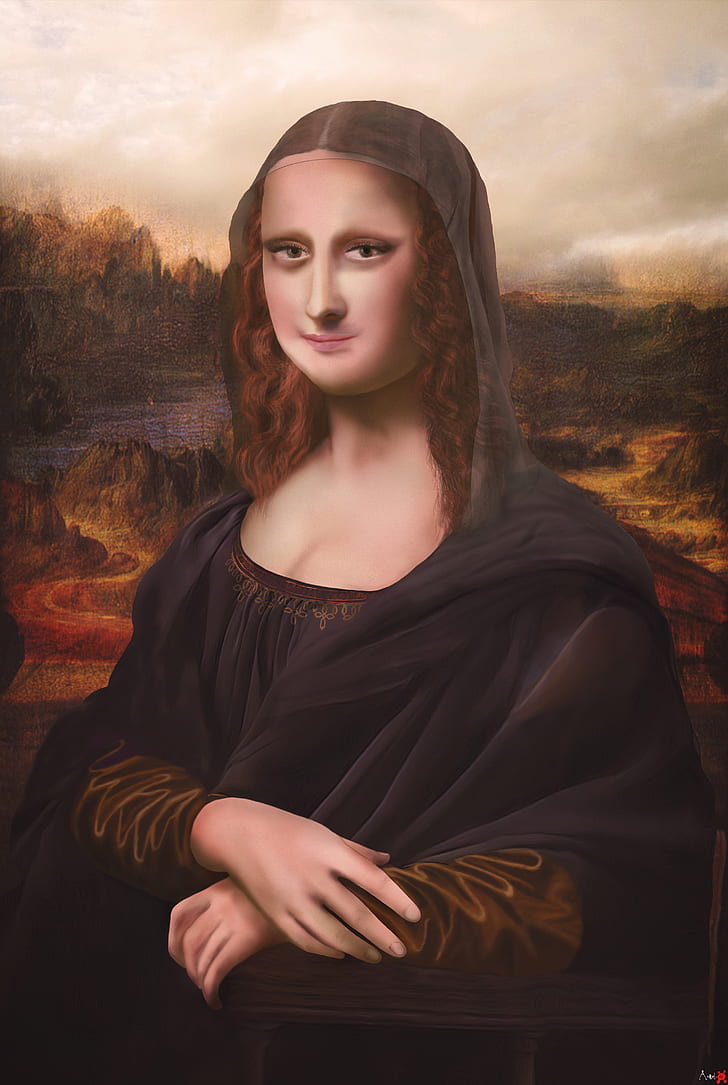 Digital Art Digital Painting Photoshop Mona Lisa Mona Lisa 728x1085 Wallpaper Teahub Io