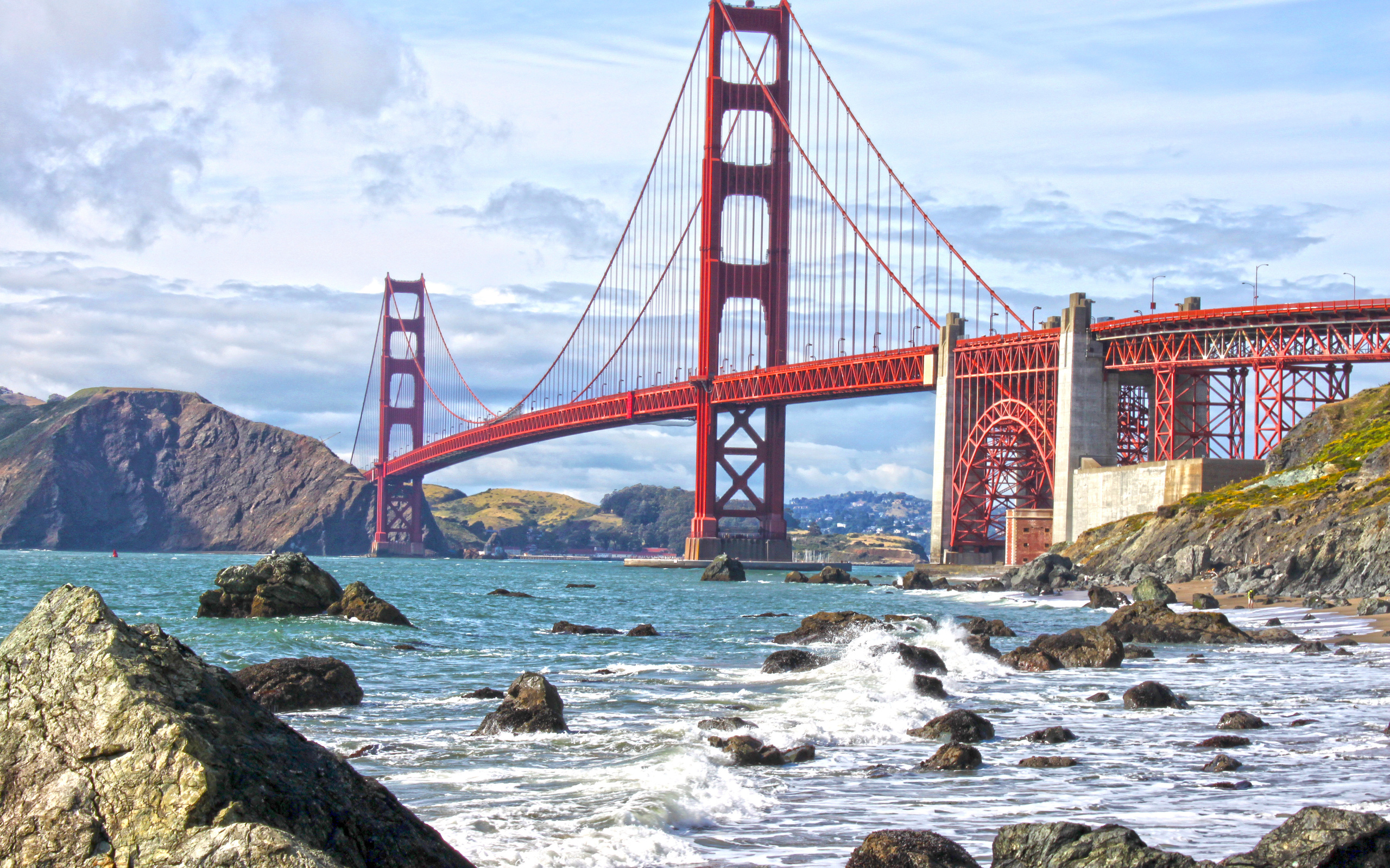 Vintage Golden Gate Bridge Canvas - HD Wallpaper 