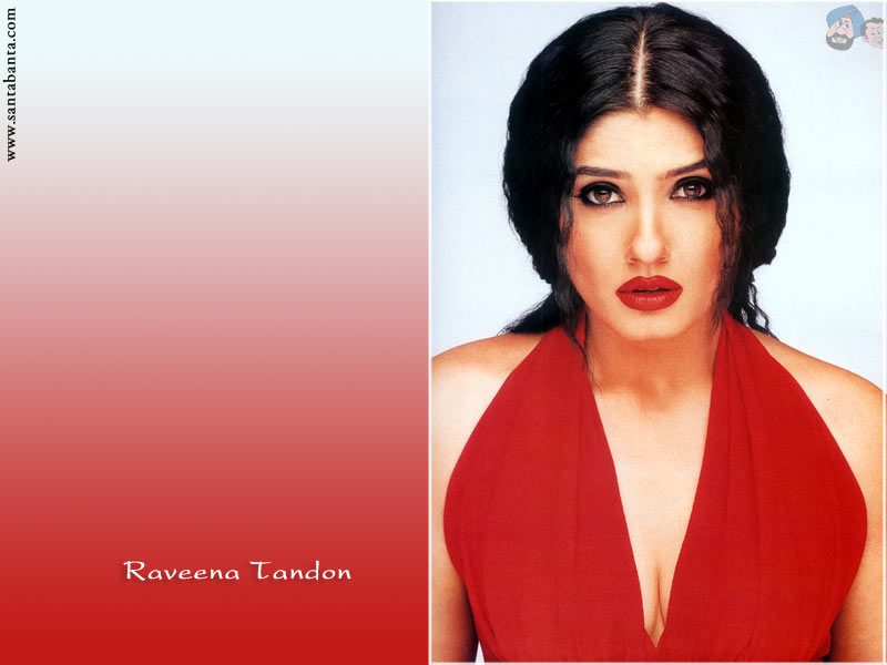 Raveena Tandon Red Lip Hd - HD Wallpaper 