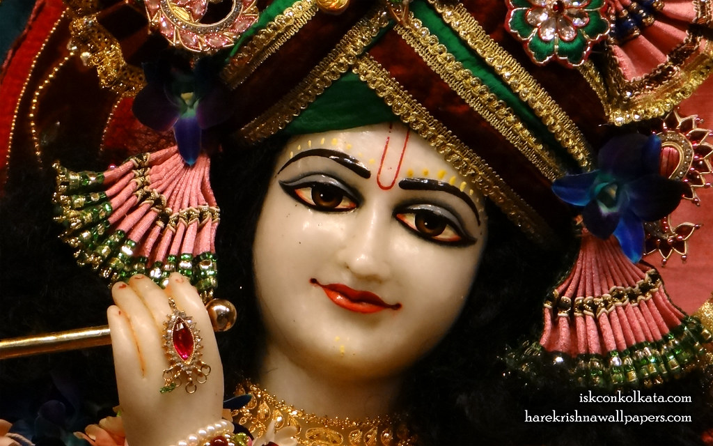 Sri Govinda Close Up Wallpaper - Hd Iskcon Radha Govinda - HD Wallpaper 