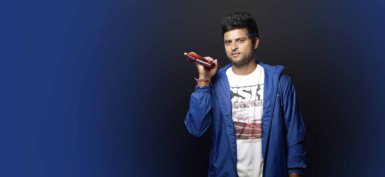 Suresh Raina With Stump Wallpaper - Suresh Raina Casual - HD Wallpaper 