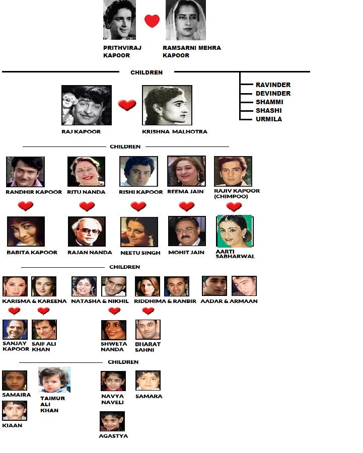 Family Tree Of Kapoor Family - HD Wallpaper 