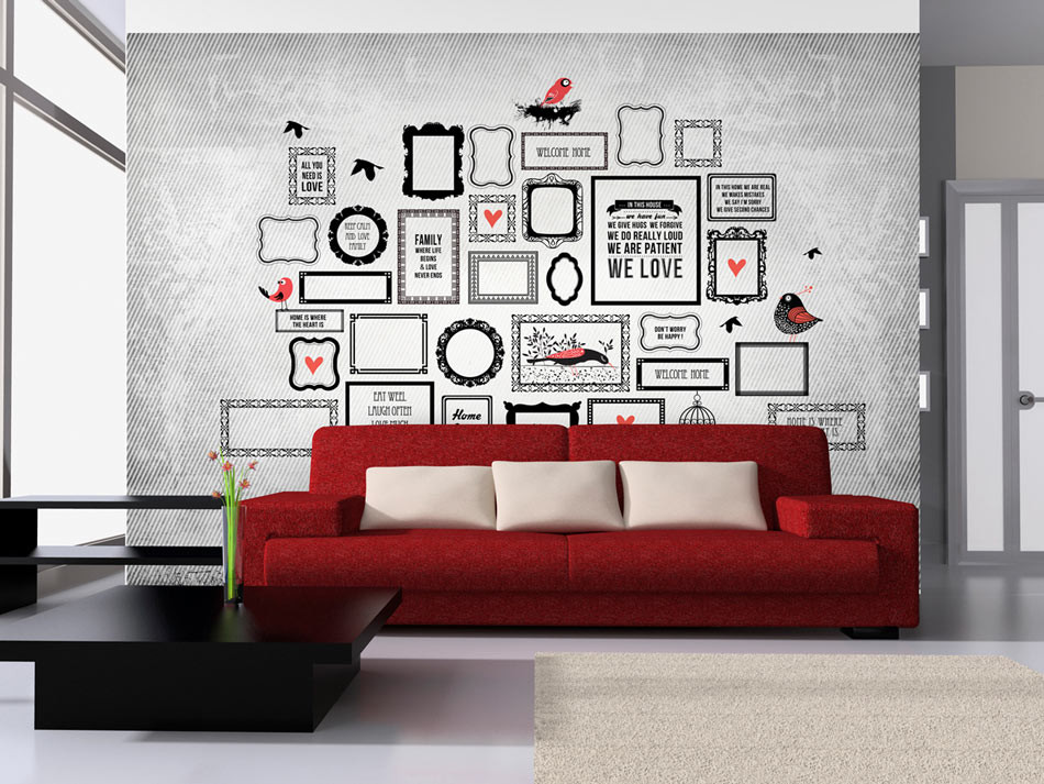 Photo Wallpaper Family Motto - Carta Da Parato Moderna - HD Wallpaper 