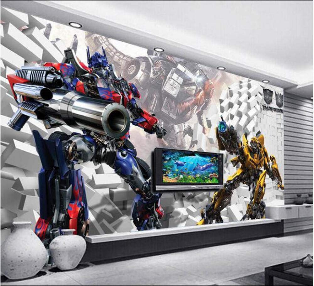 Mural Wallpaper 3d Cartoon Children S Room Transformers - Optimus Prime Transformers Png - HD Wallpaper 