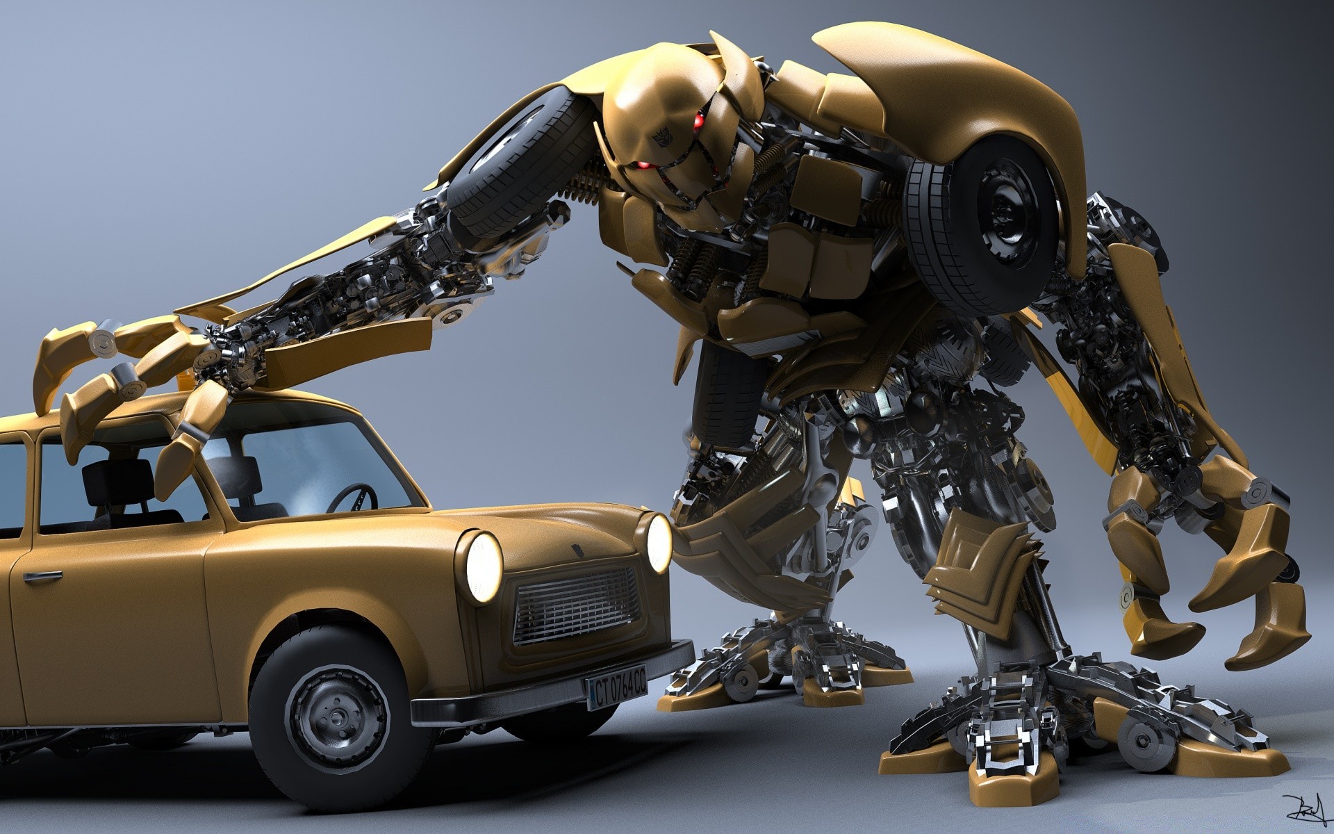 3d Graphics Vehicle Machine Wheel Transportation System - Trabant Wallpaper Hd - HD Wallpaper 