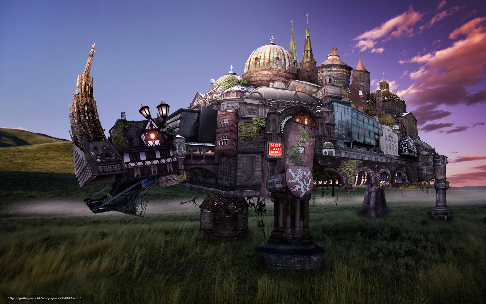 Download Wallpaper Transformers From Cities, Fantasmogoriya, - Magic Train Fantasy Art - HD Wallpaper 