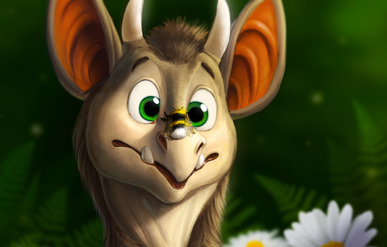 Photo Wallpaper Widescreen, Art, Flowers, Daisies, - Wallpaper - HD Wallpaper 