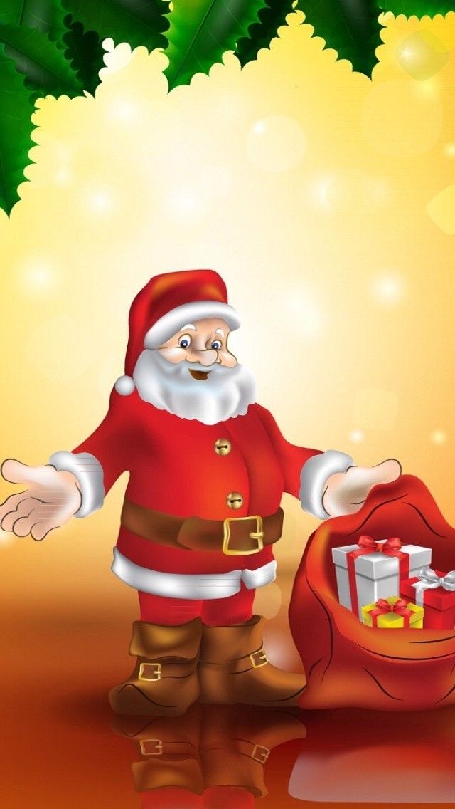 Iphone 5 Wallpaper - Christmas Santa Wallpaper Hd - HD Wallpaper 
