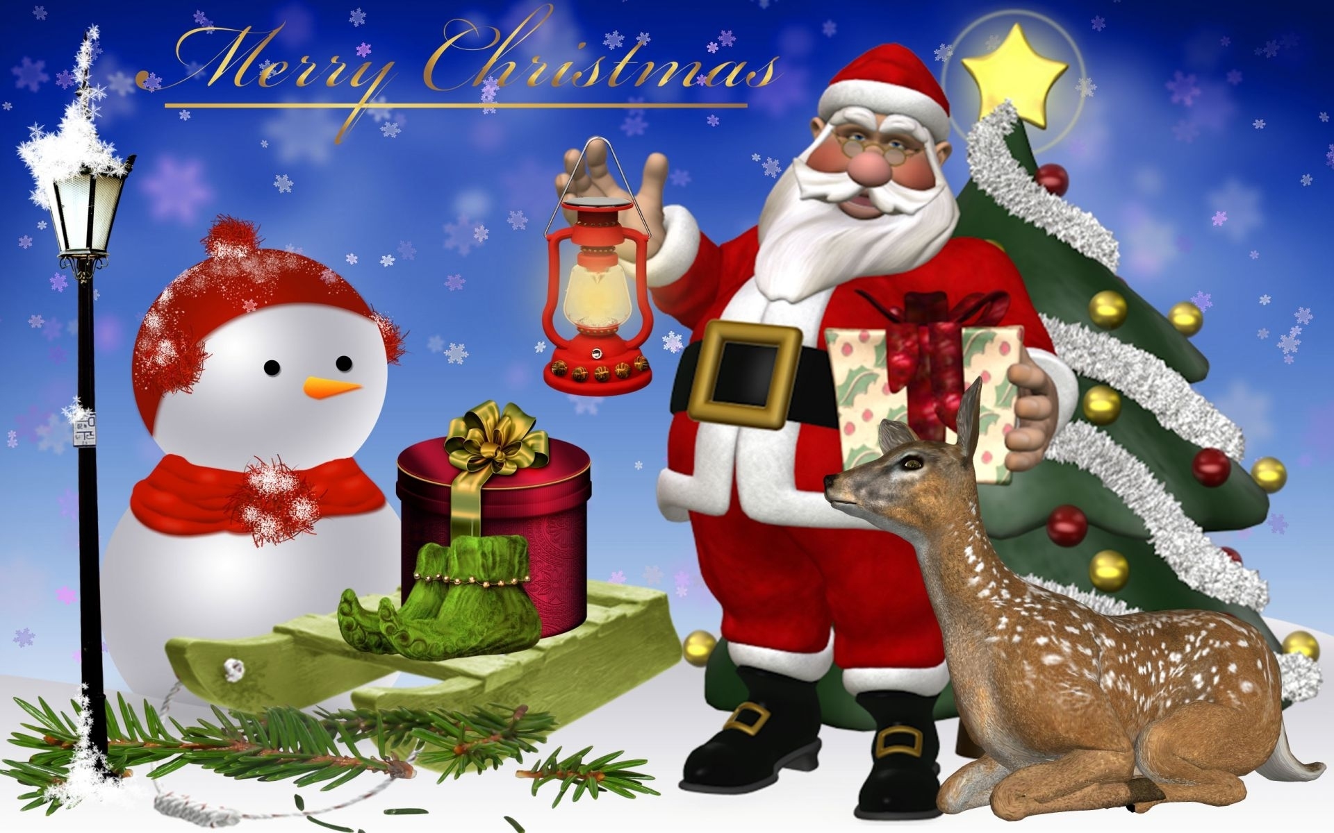 Animated Background Merry Christmas - HD Wallpaper 