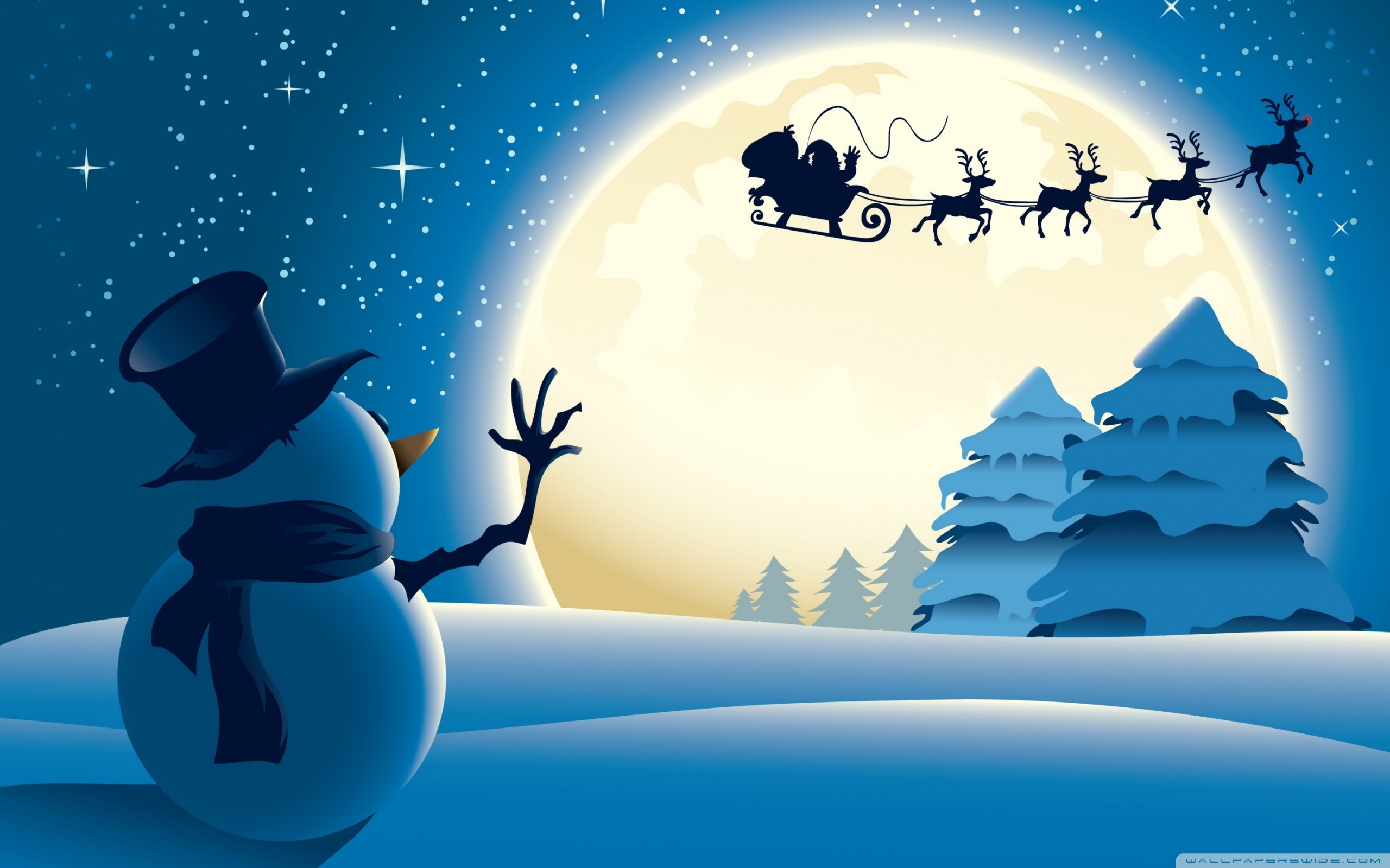 Wide 
 Data-src - Christmas Wallpaper Santa - HD Wallpaper 
