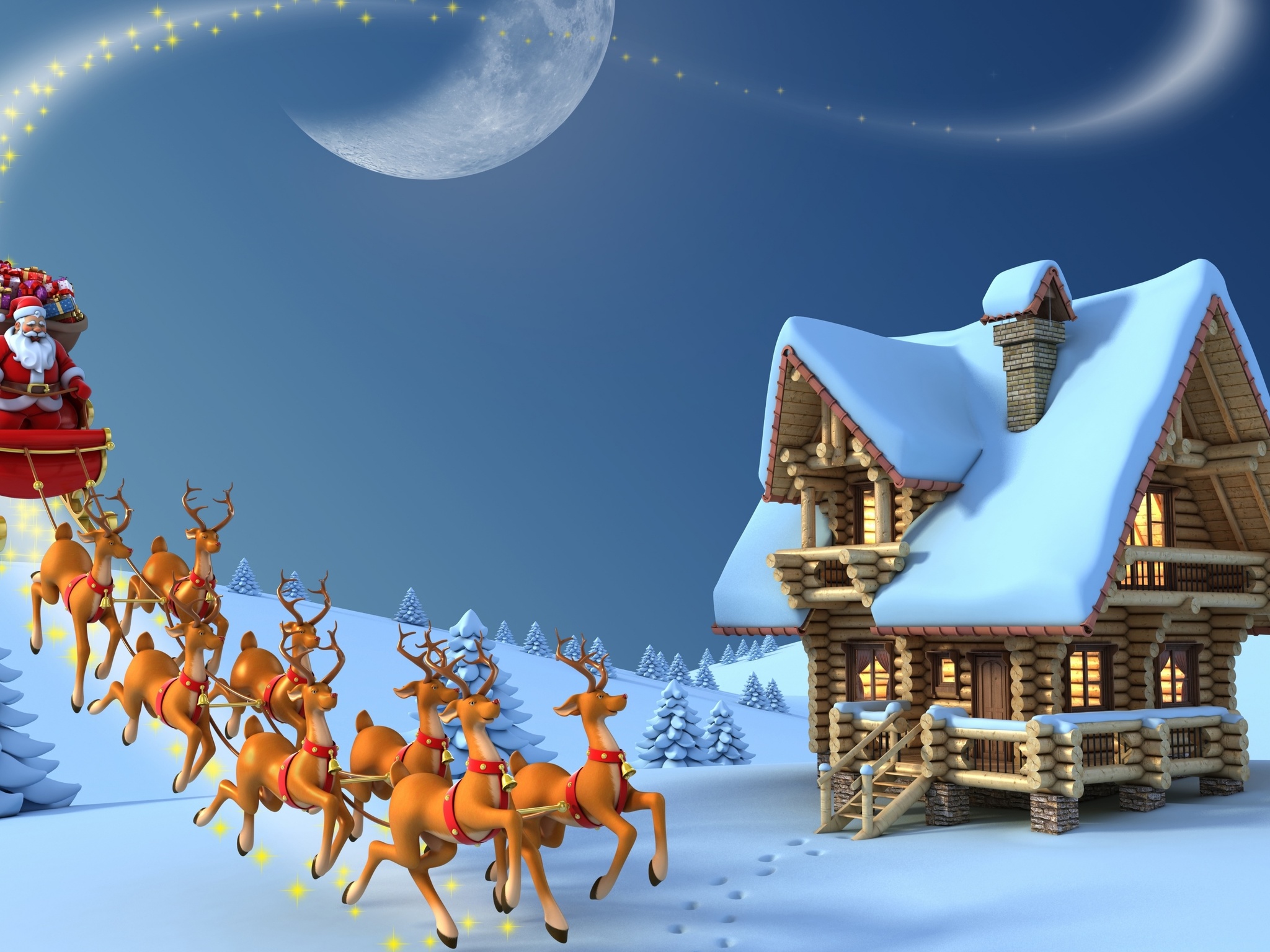 Merry Christmas Santa Claus Images Hd - HD Wallpaper 