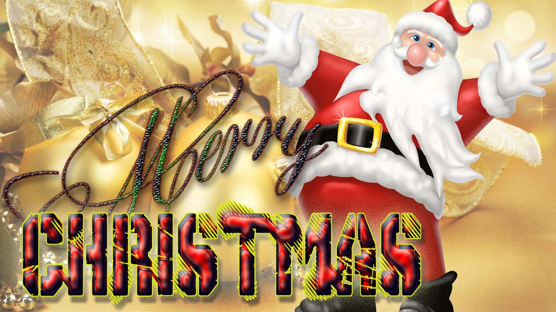 Full Hd Happy Christmas - HD Wallpaper 