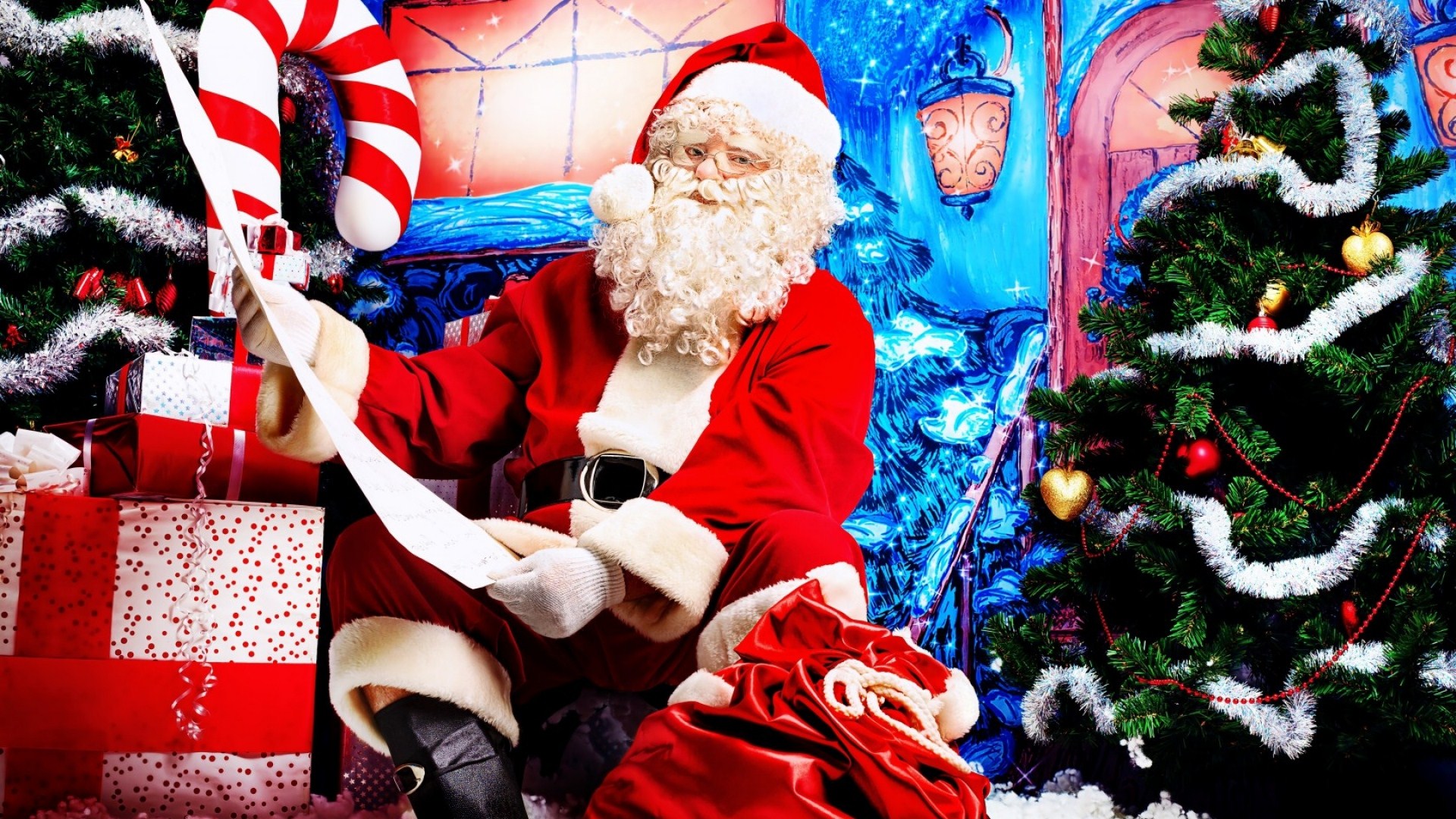 Merry Christmas Santa Claus Desktop Hd Wallpaper Download - Santa Claus Wallpaper Hd - HD Wallpaper 