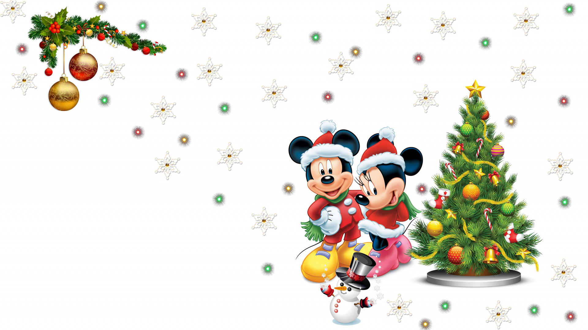 Mickey Mouse Christmas Wallpaper Hd - HD Wallpaper 