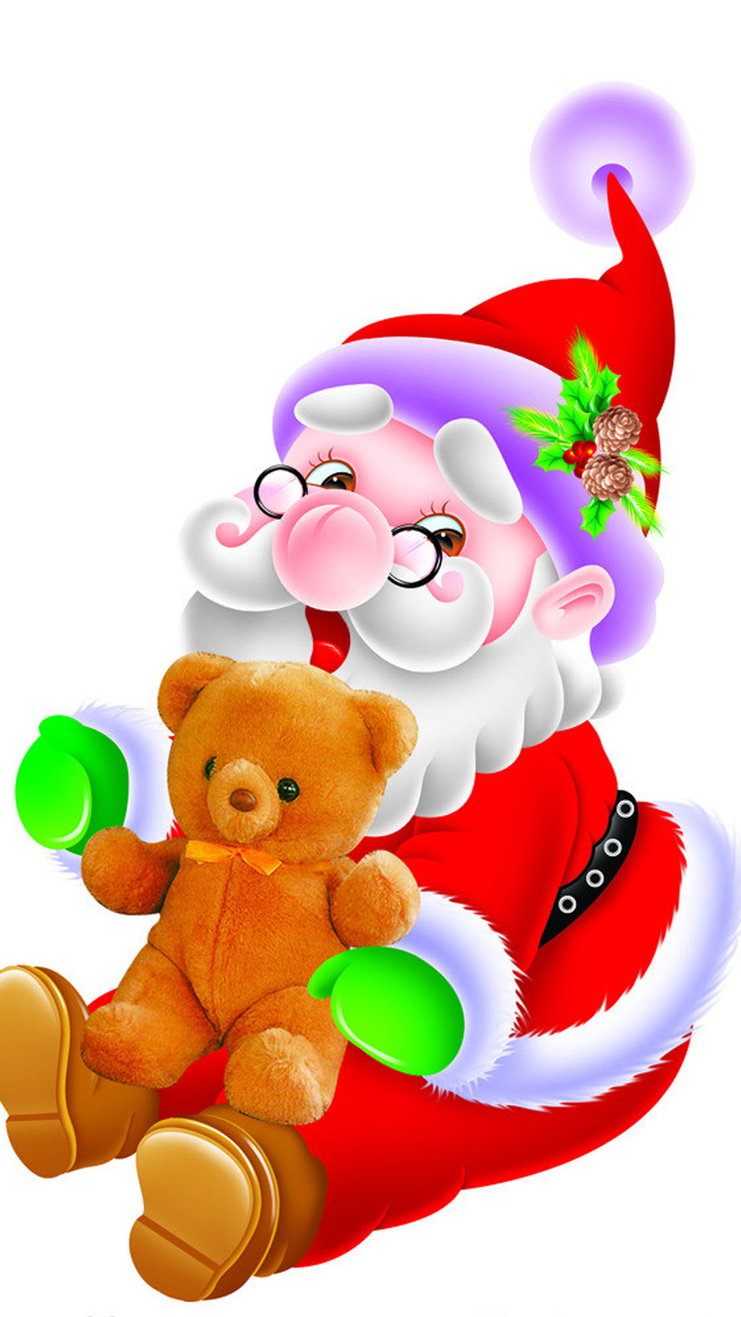 Cute Wallpaper Santa Claus - HD Wallpaper 