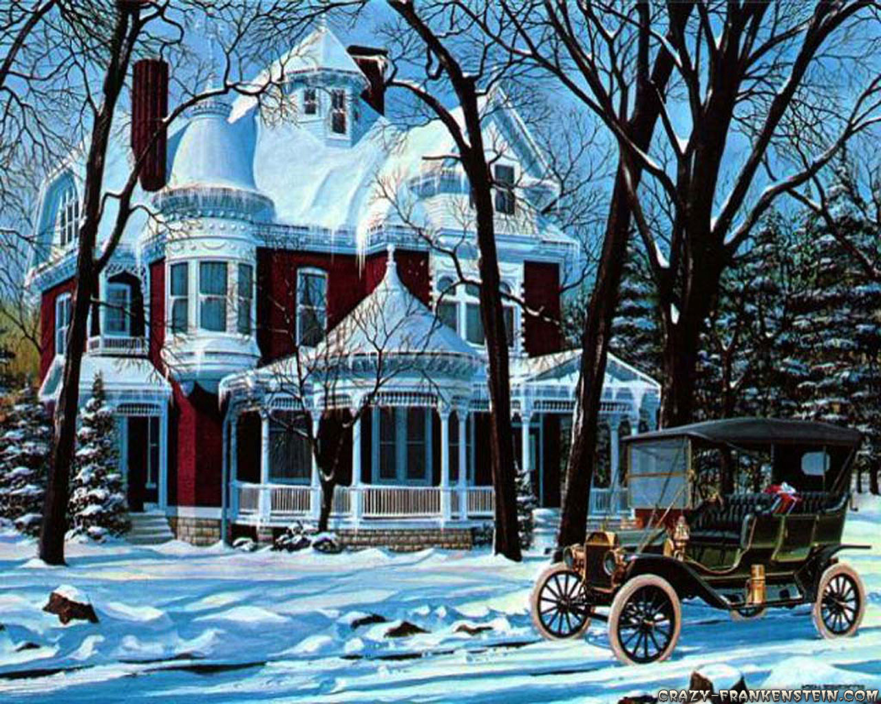 Old Christmas Wallpaper Hd Widescreen - HD Wallpaper 