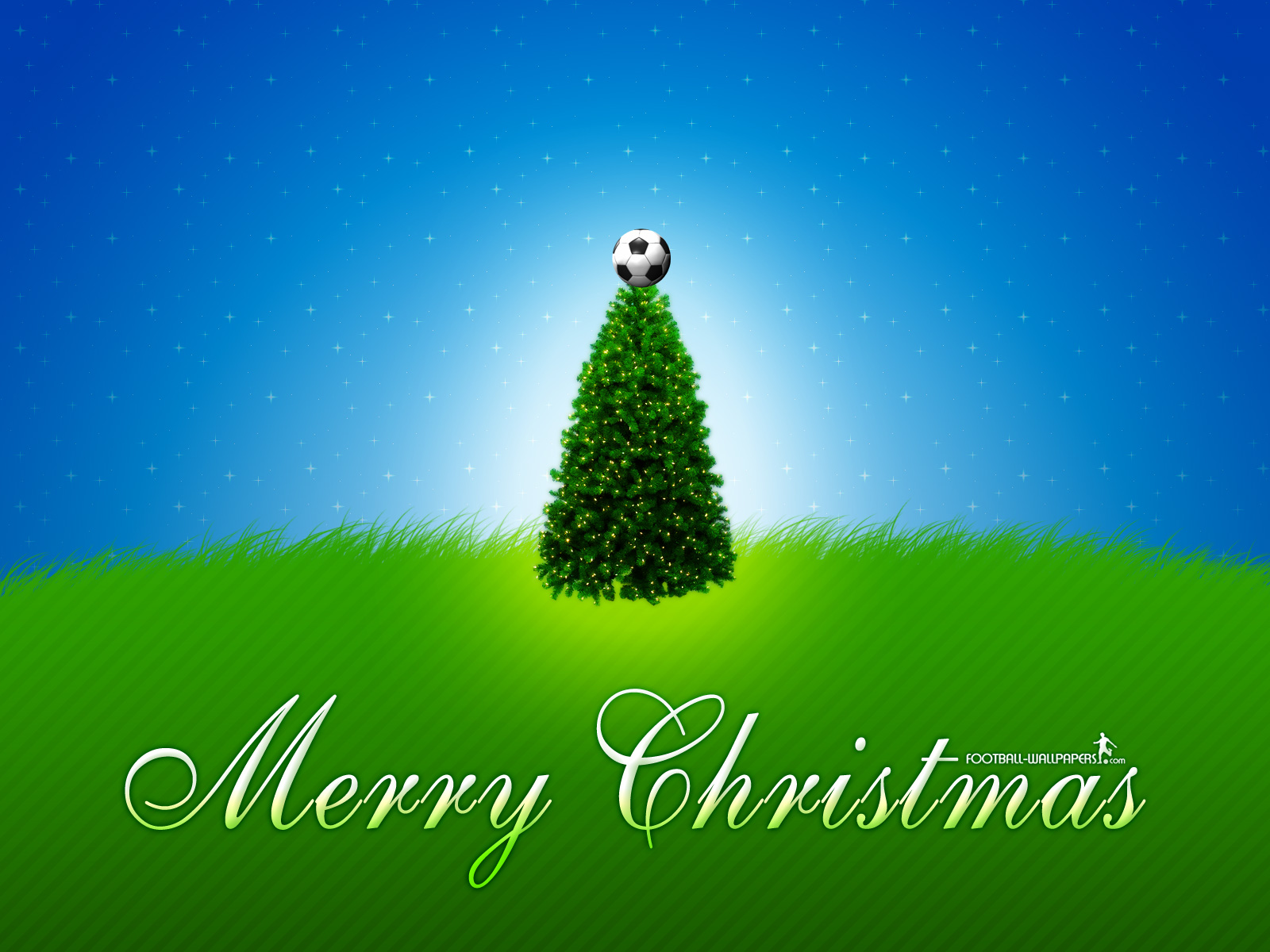 Merry Christmas Wallpaper Football Tree - Merry Christmas Soccer Free - HD Wallpaper 