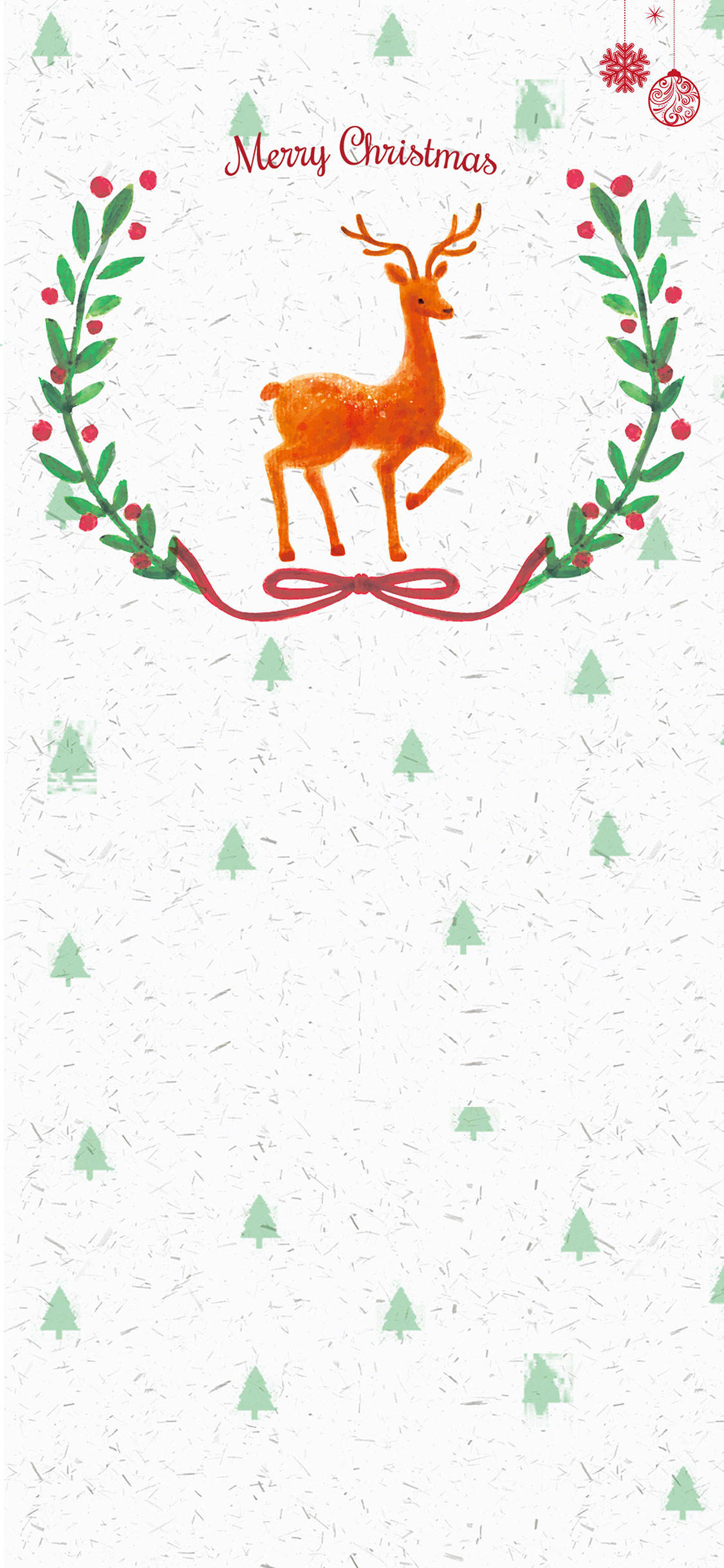 White Reindeer - Reindeer Christmas Wallpaper For Iphone - HD Wallpaper 