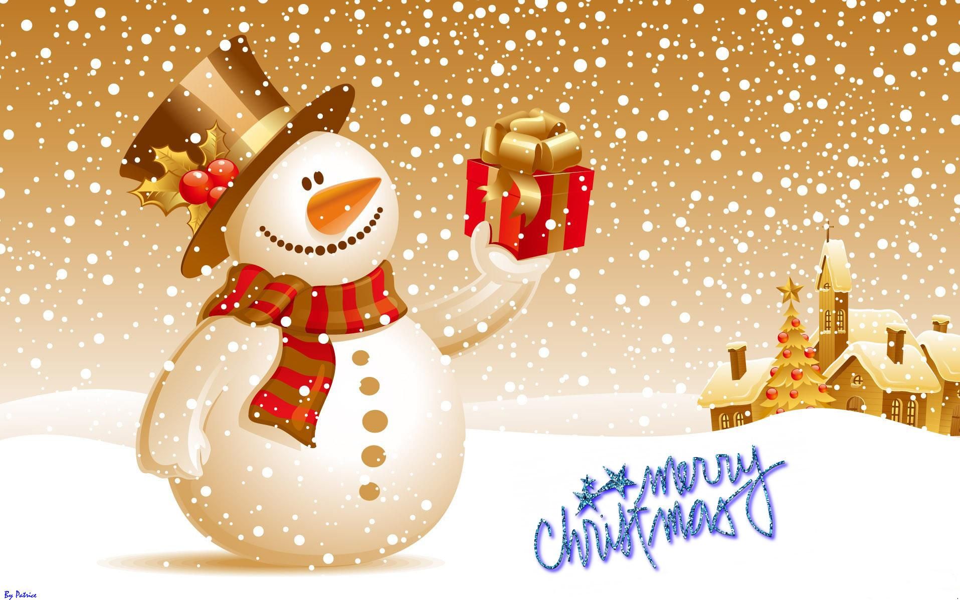 Merry Christmas Messages - Cute Animated Merry Christmas - HD Wallpaper 