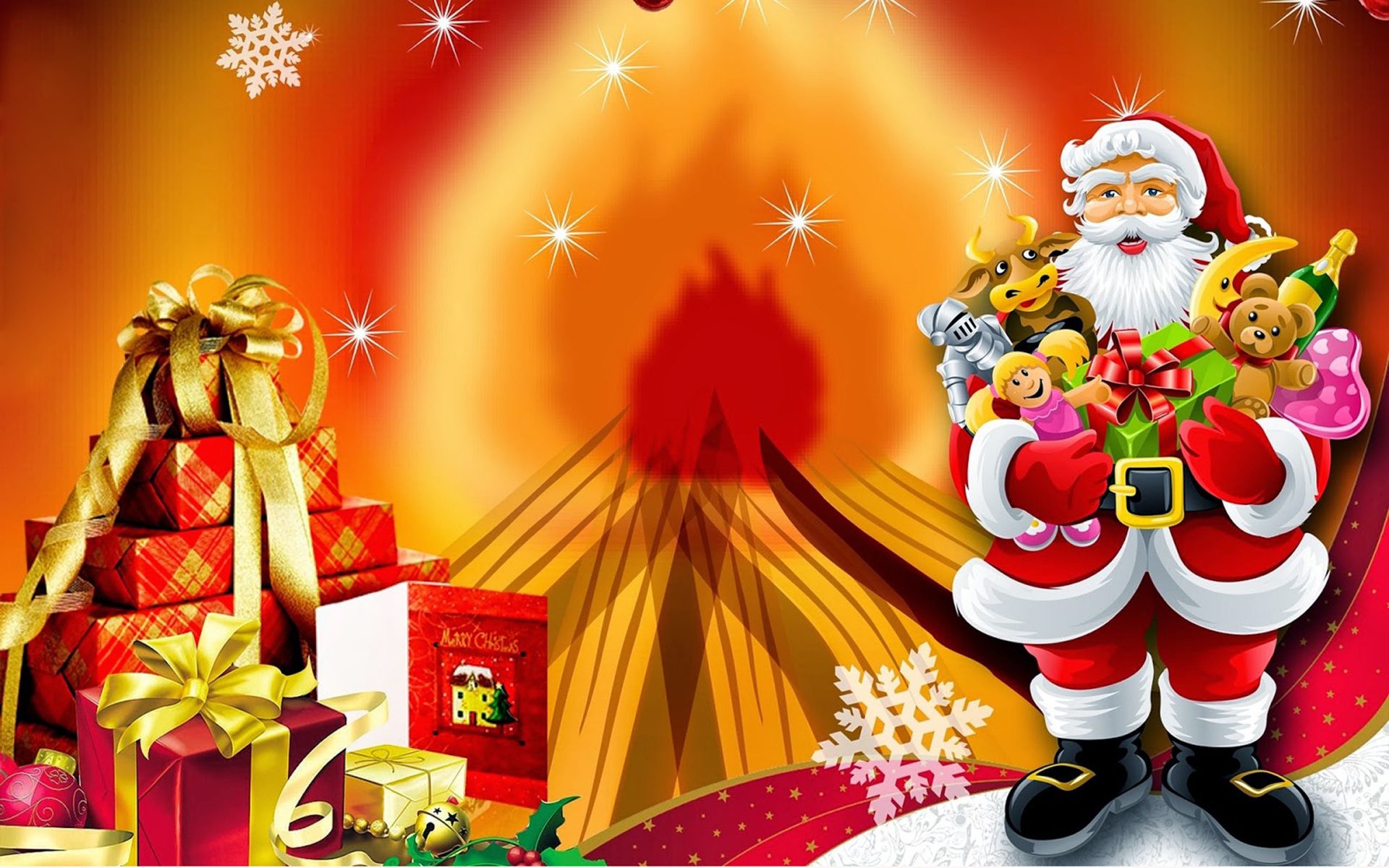 Christmas Wallpaper Beautiful Santa Claus - HD Wallpaper 