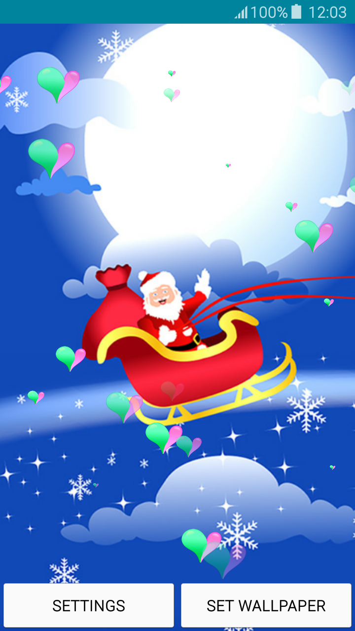 Live Wallpapers - Santa Claus - Cartoon - HD Wallpaper 