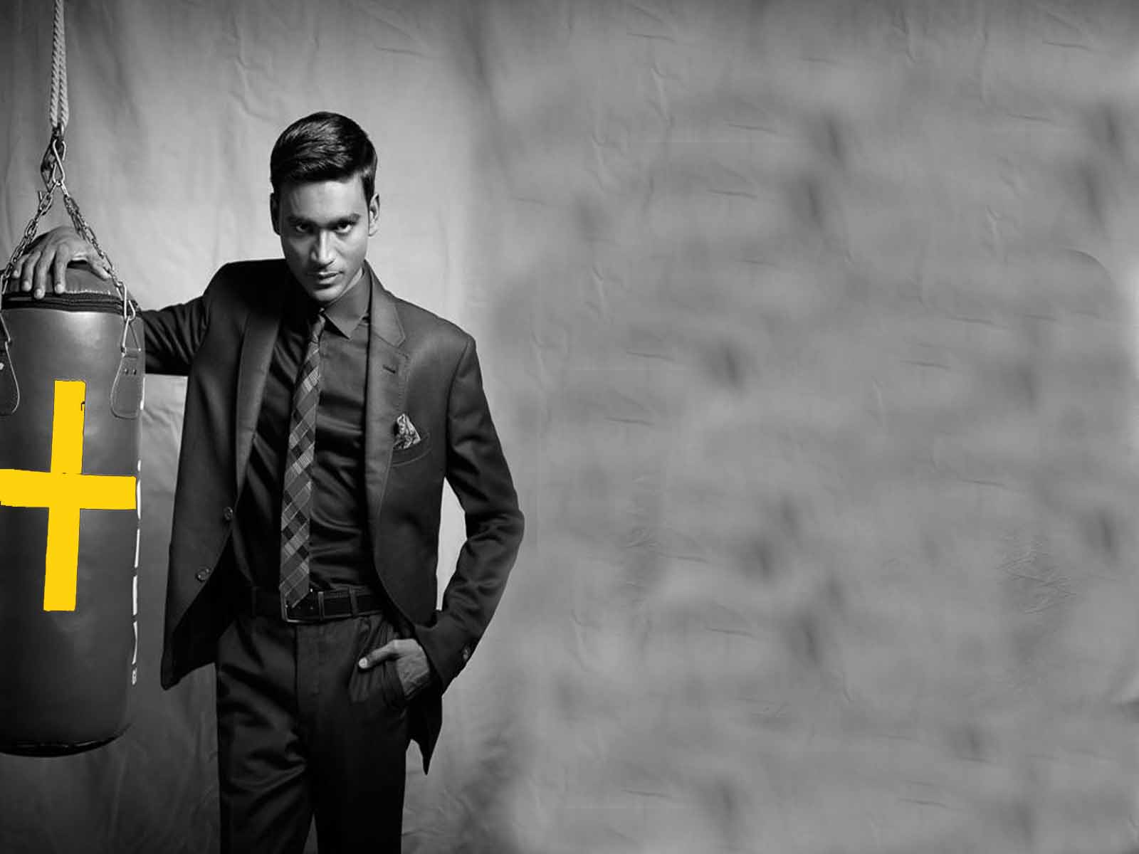 Awesome Look Dhanush In Black Suit High Definition - Dhanush Filmfare Photoshoot - HD Wallpaper 