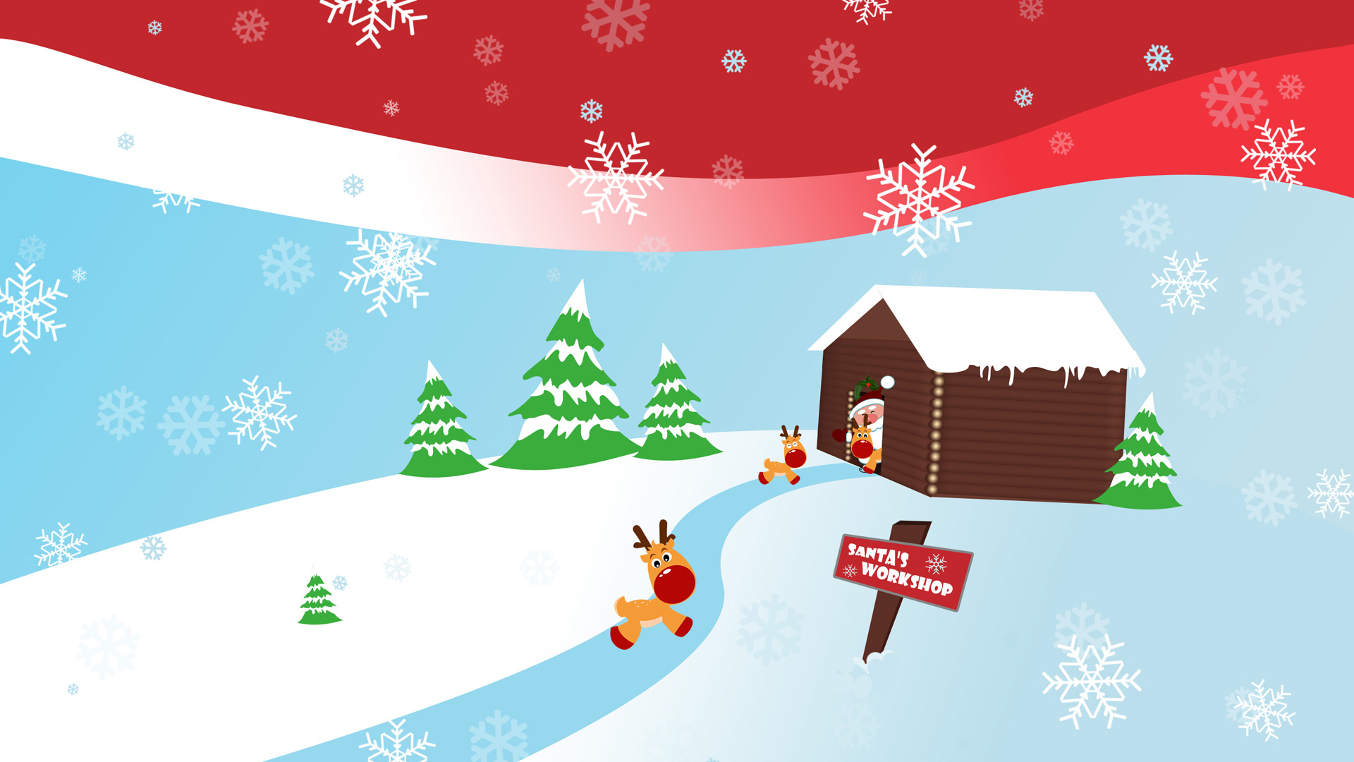 Christmas Santa Workshop Background - HD Wallpaper 