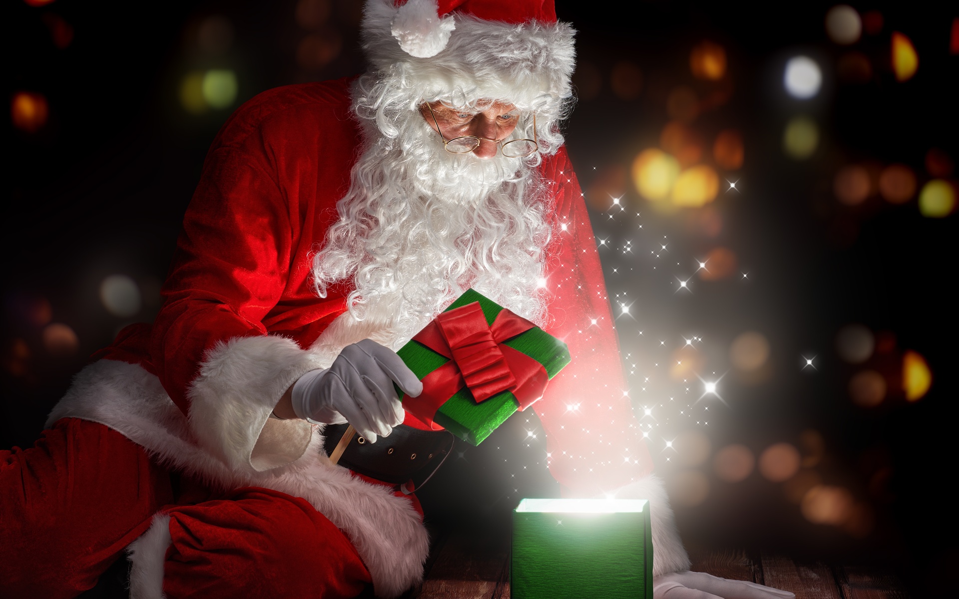 Christmas Backgrounds Santa Real - HD Wallpaper 