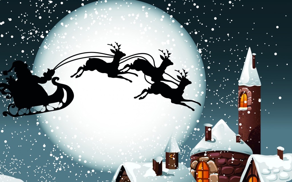 Christmas Reindeer Wallpaper In Hd - HD Wallpaper 