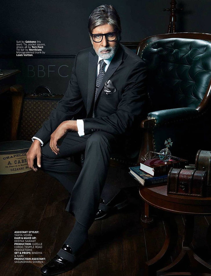 Amitabh Bachchan In Gq Magazine, One Person, Sitting, - Amitabh Bachchan - HD Wallpaper 