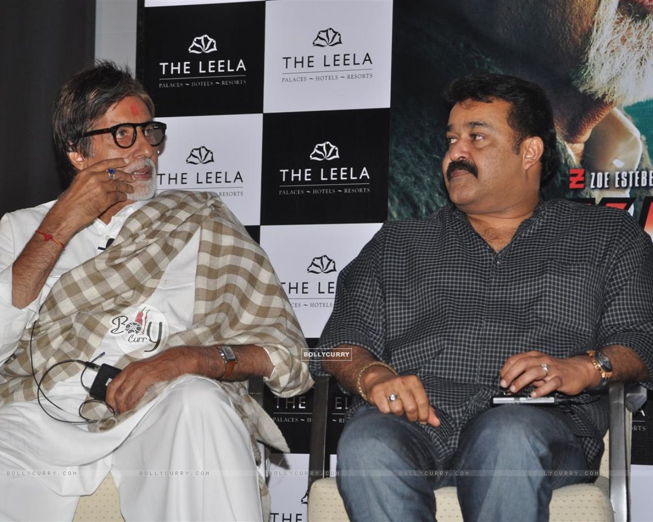 Amitabh Bachchan And Mohanlal At The Press Meet Of - Mohanlal With Amitabh Bachan - HD Wallpaper 