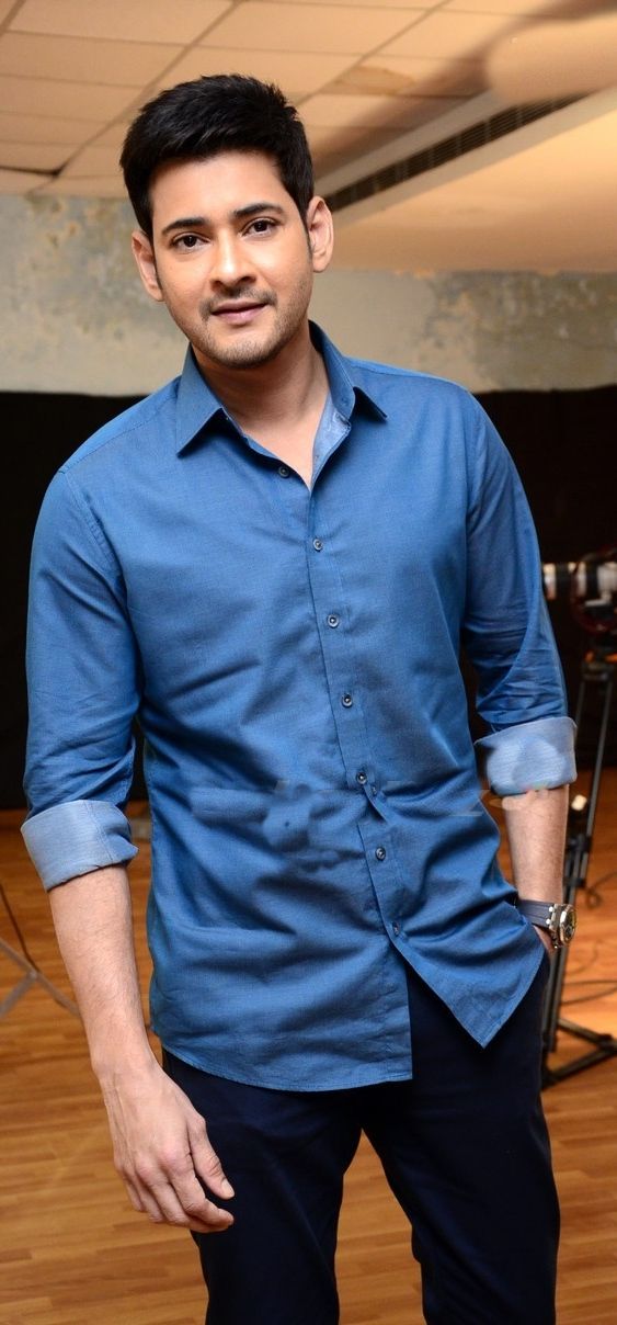 Mahesh Babu Blue Shirt - HD Wallpaper 