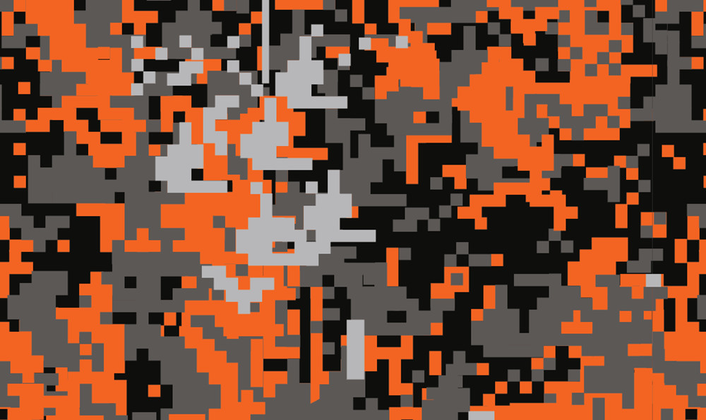 Orange Digital Camo Wrap - HD Wallpaper 