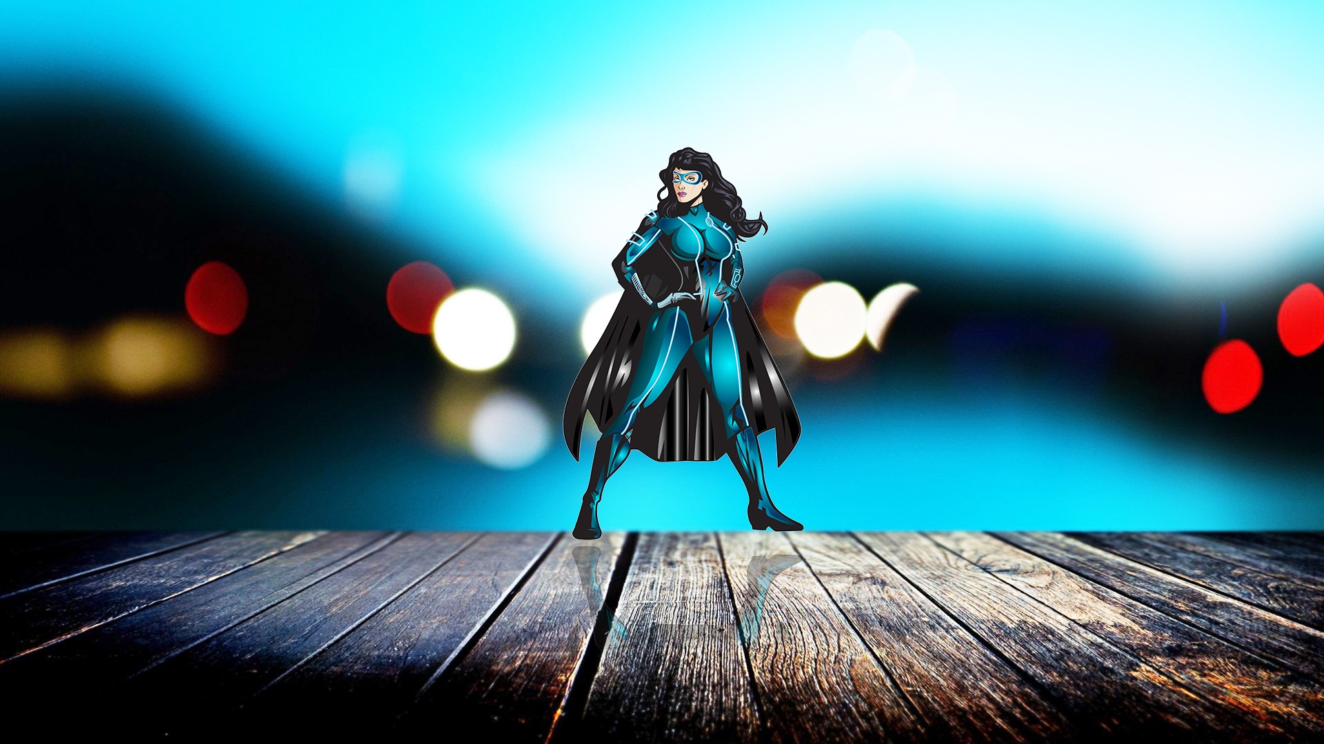 Superhero Art Desktop Hd Wallpaper - Blur Background - HD Wallpaper 