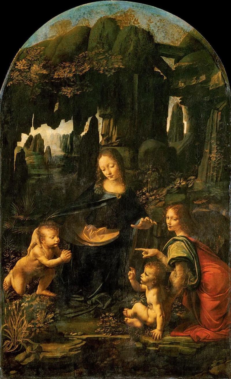 Famoso Cuadro De Leonardo Da Vinci （wallpaper 14） - Virgin Of The Rocks  1483 - 800x1308 Wallpaper 