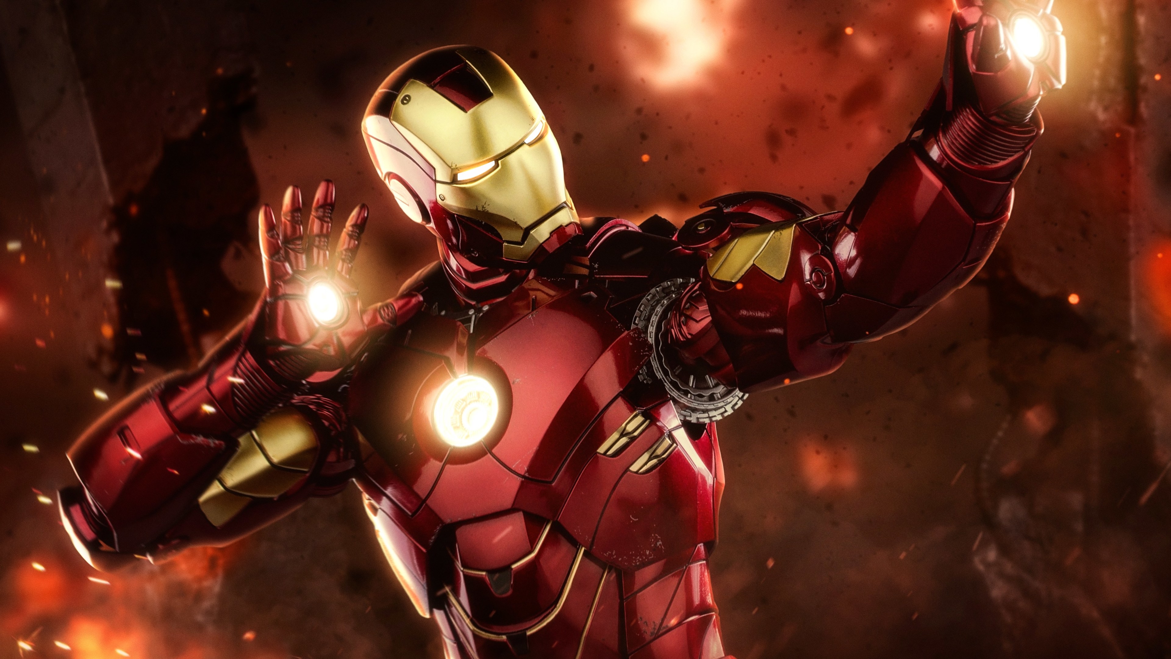 Iron Man Laser Firing Up - Iron Man Hd Avengers - HD Wallpaper 