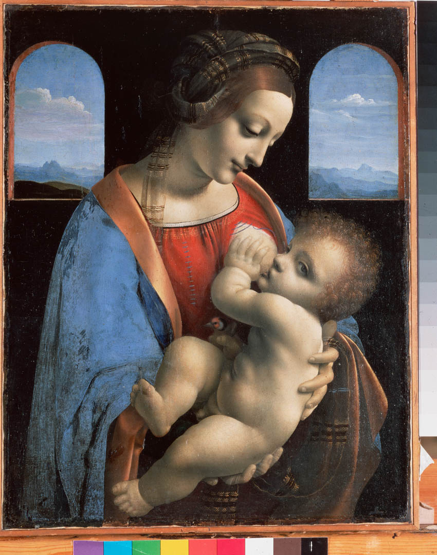 The Madonna And Child The Litta Madonna - Madonna De Leonardo Da Vinci - HD Wallpaper 