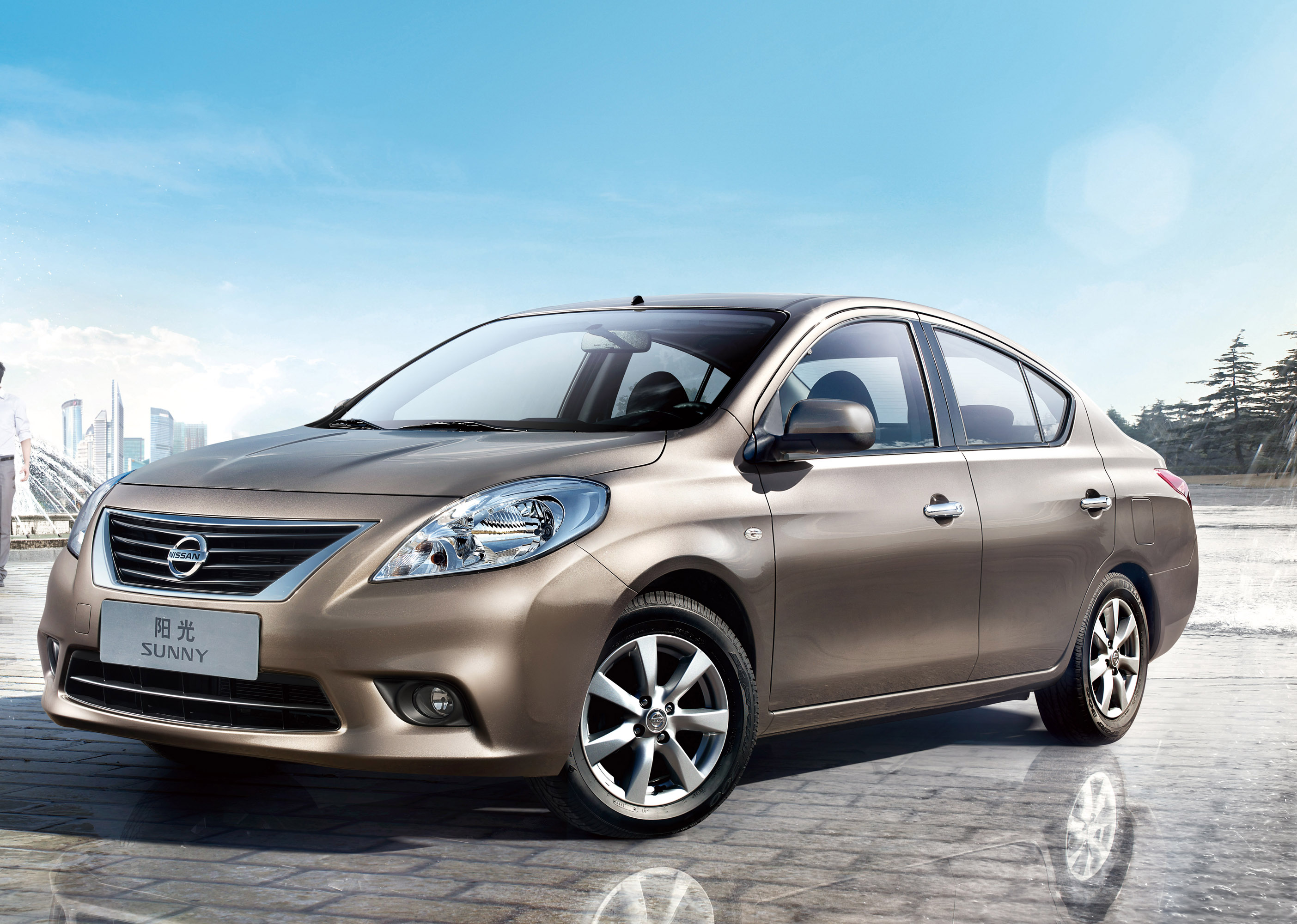 Nissan Sunny Wallpaper Hd - سيارة نيسان صني 2012 - HD Wallpaper 