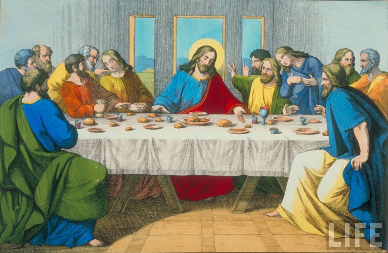 Jesus And His Disciples Last Supper - HD Wallpaper 