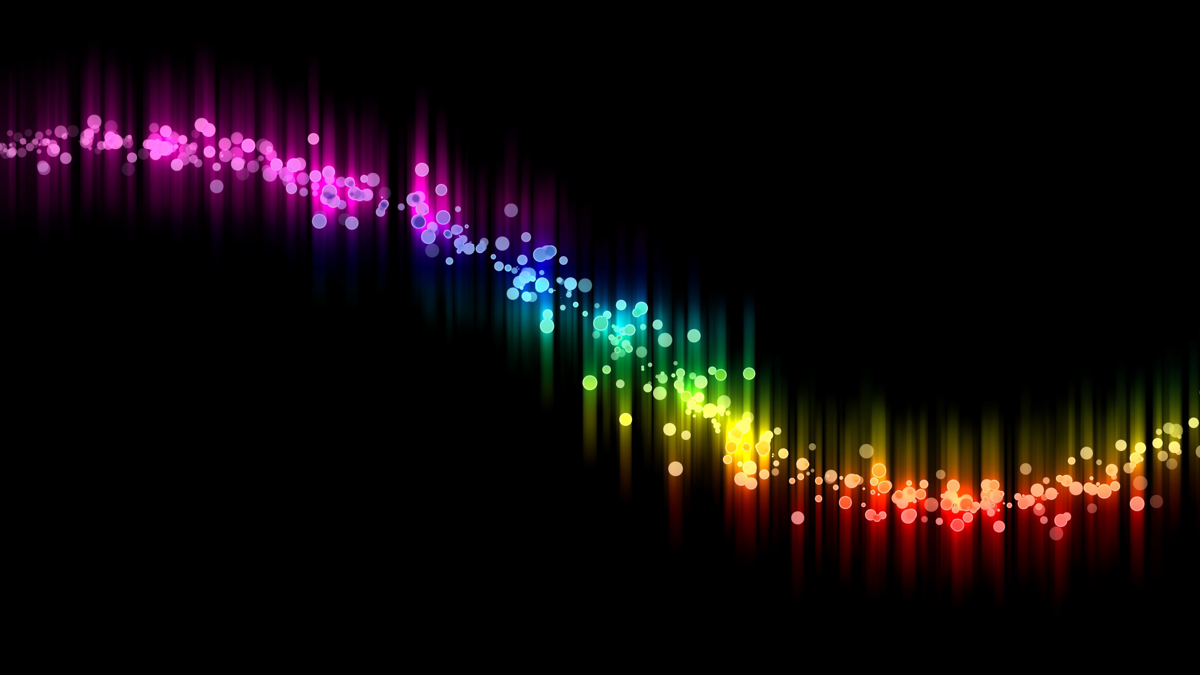 Ultra Hd Abstract Wallpaper High Resolution - Rainbow Sparkles Black Background - HD Wallpaper 