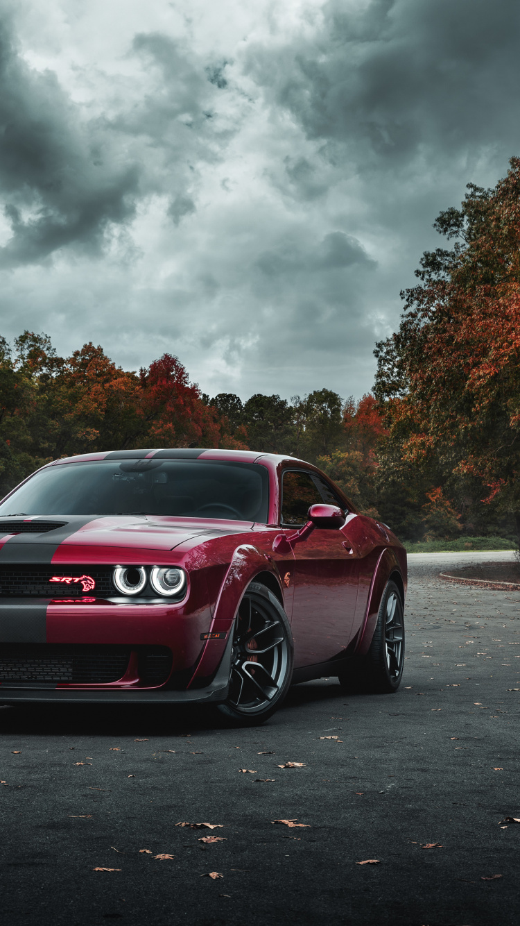 Dodge Challenger Srt Hellcat Iphone - HD Wallpaper 