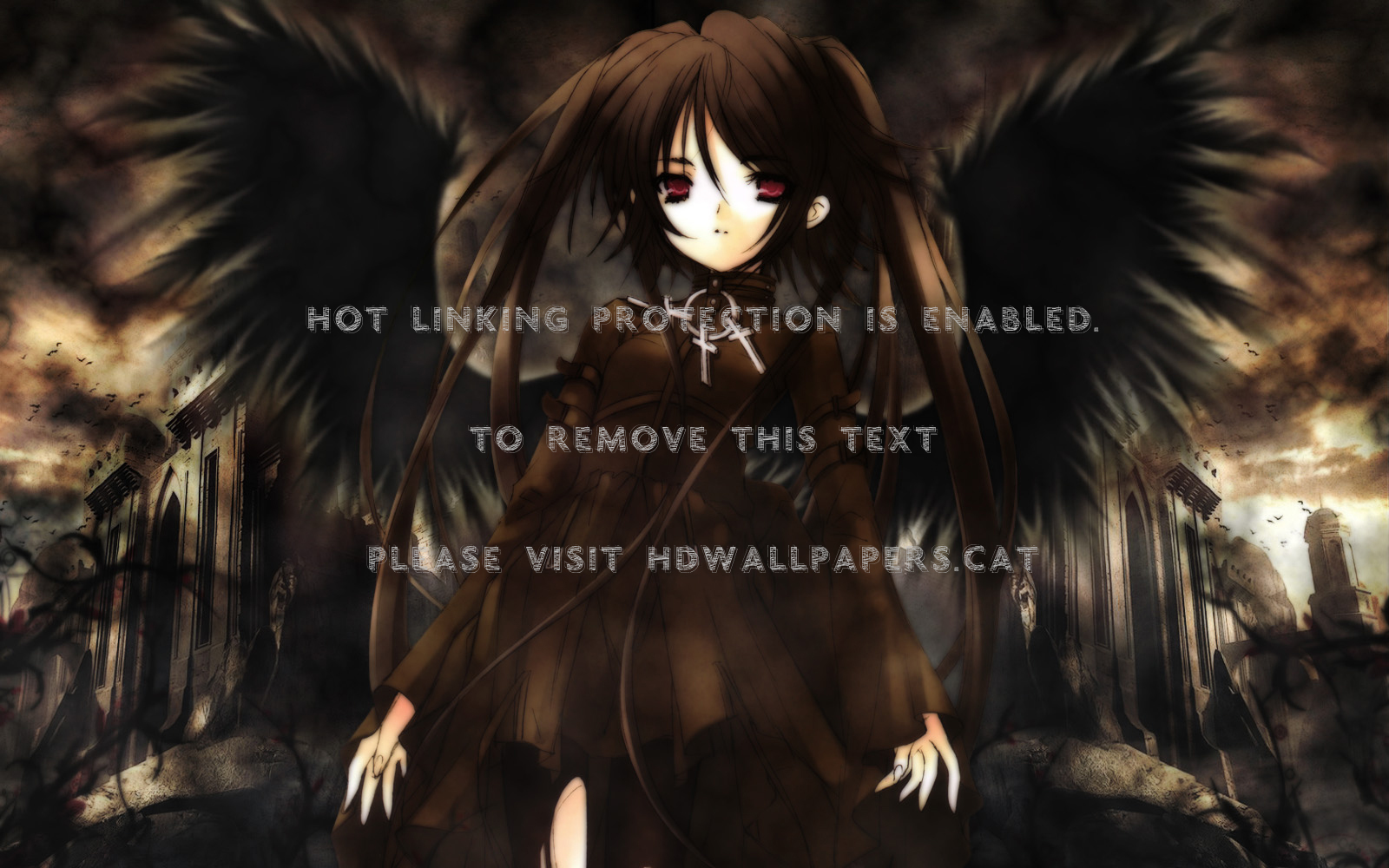 Angel Of Death Black Anime Girl - 1600x1000 Wallpaper 