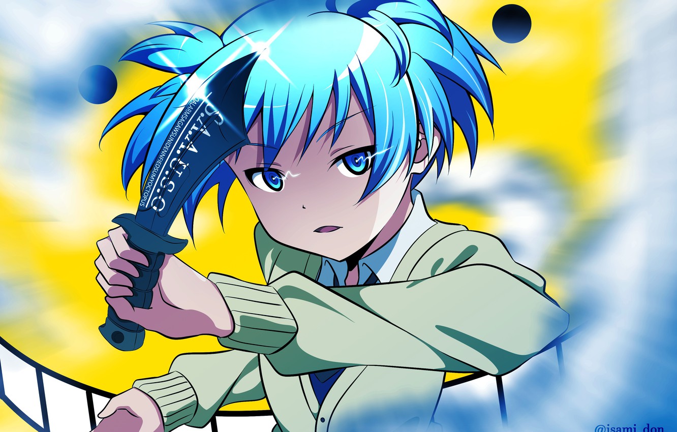 Photo Wallpaper Boy, Knife, The Class Assassins, Ansatsu - Ansatsu Kyoushitsu Nagisa - HD Wallpaper 