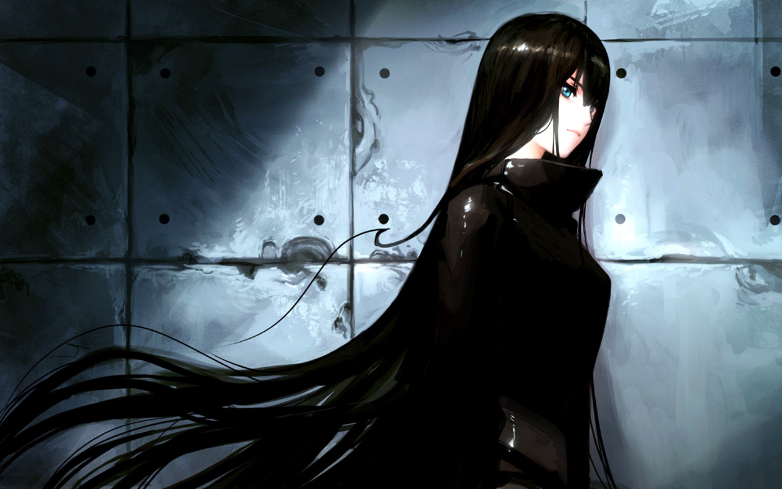 Gothic Anime Wallpaper Hd Cool Images Download Amazing - Sexy Anime Girl  With Black Hair - 2560x1600 Wallpaper 
