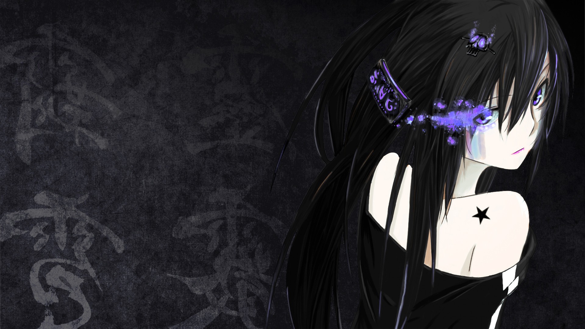 Dark Anime Girl Wallpaper Hd - HD Wallpaper 