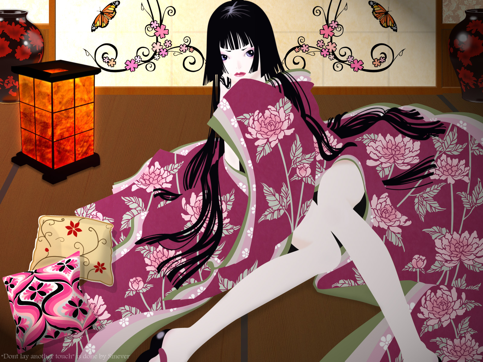 Keiyaku No Kuroneko Wallpaper - Cherry Blossom Tattoo - HD Wallpaper 