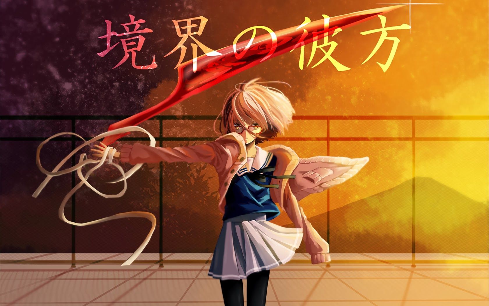 Kyoukai No Kanata Blood Sword - HD Wallpaper 