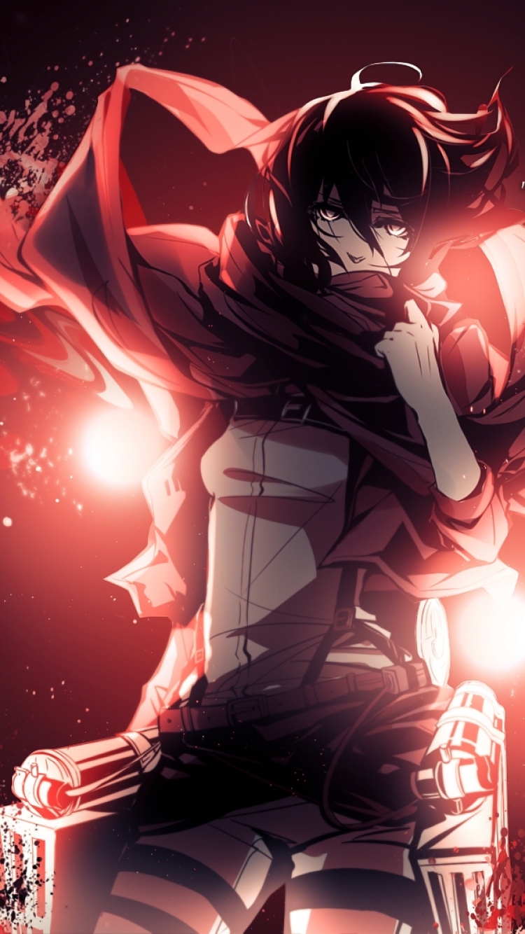 Attack On Titan Wallpaper Mobile Mikasa 750x1334 Wallpaper Teahub Io